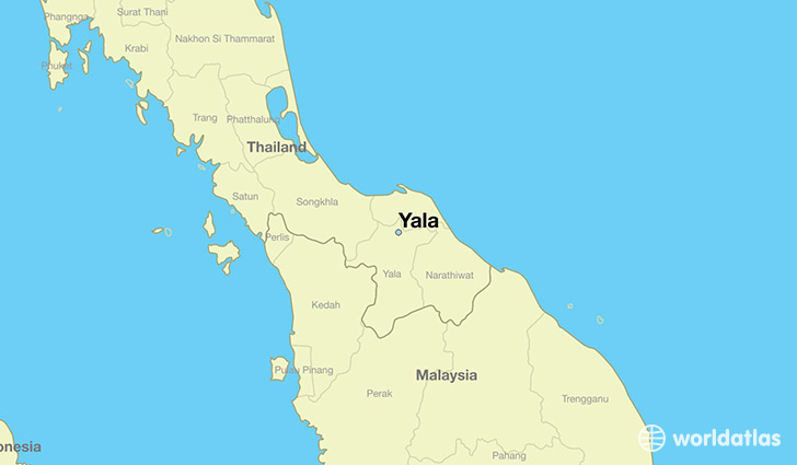 map showing the location of Yala