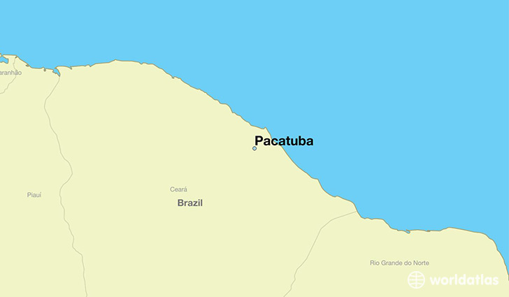 map showing the location of Pacatuba