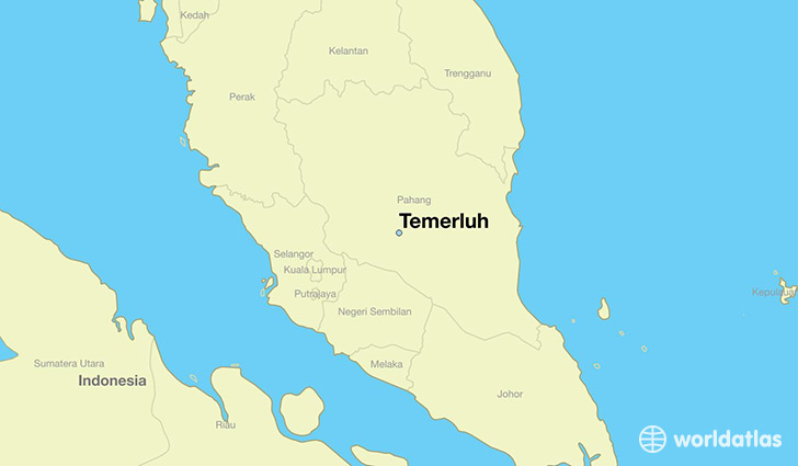 map showing the location of Temerluh