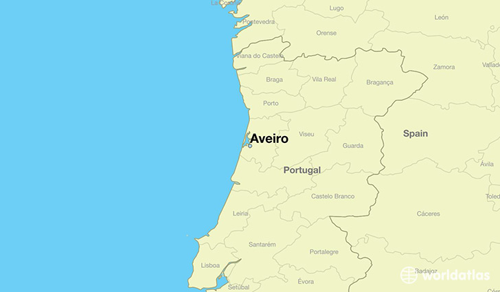 map showing the location of Aveiro
