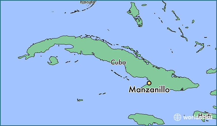 map showing the location of Manzanillo