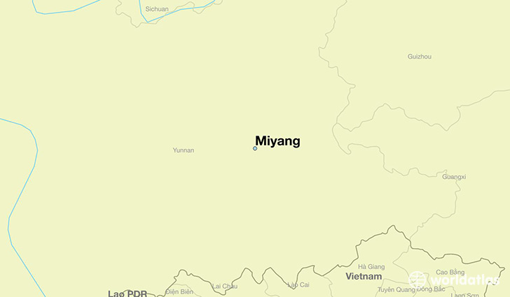 map showing the location of Miyang