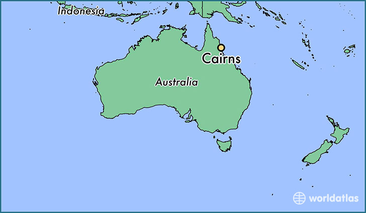 map showing the location of Cairns