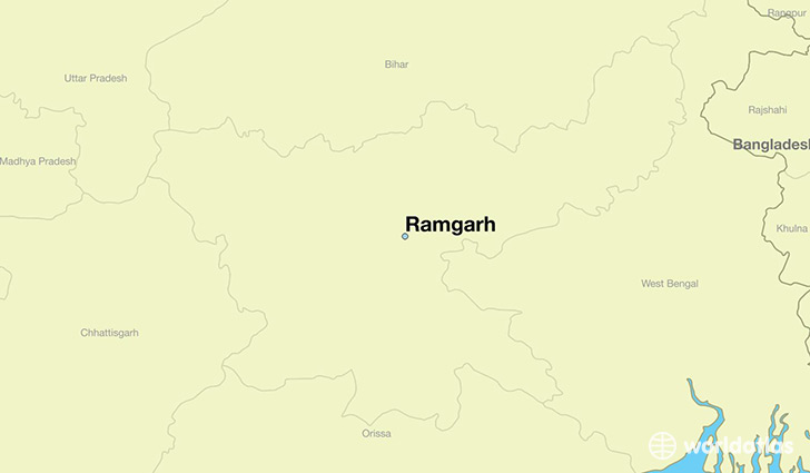 map showing the location of Ramgarh