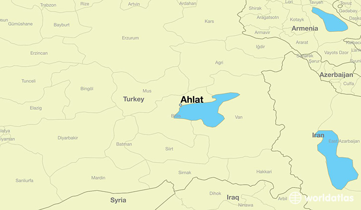 map showing the location of Ahlat