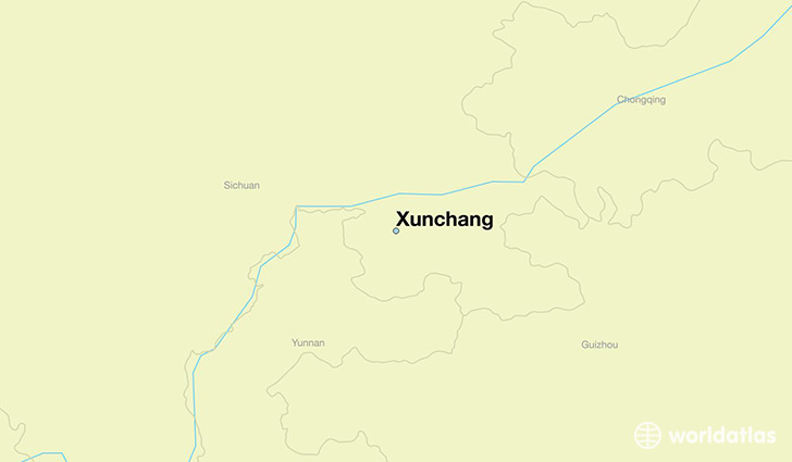 map showing the location of Xunchang