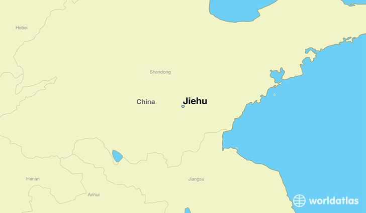 map showing the location of Jiehu