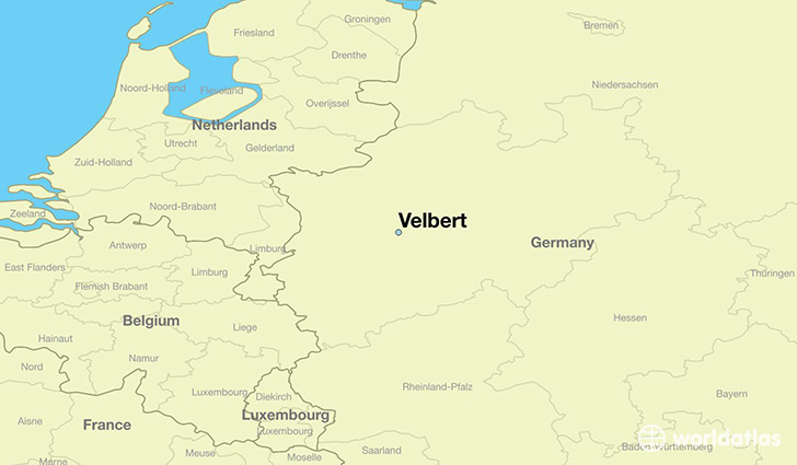 map showing the location of Velbert