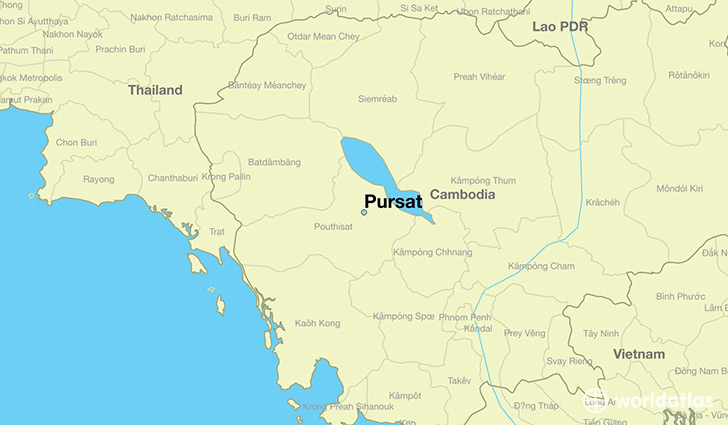 map showing the location of Pursat