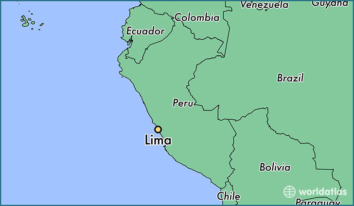 map showing the location of Lima