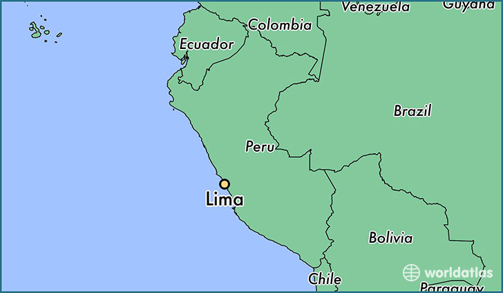 ¿dónde Está Lima Perú Atlas Del Mundo