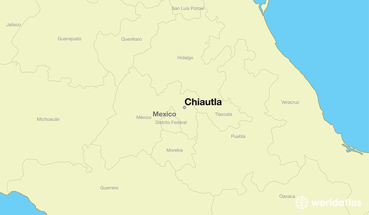 map showing the location of Chiautla