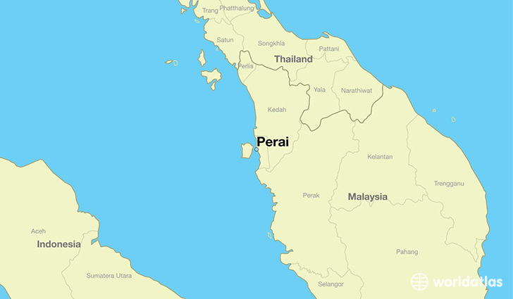 map showing the location of Perai