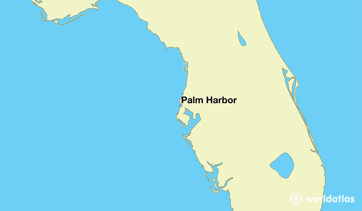 map showing the location of Palm Harbor