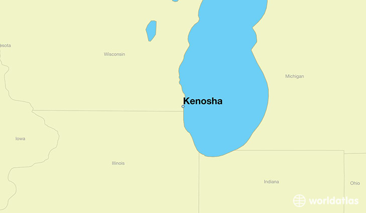 map showing the location of Kenosha