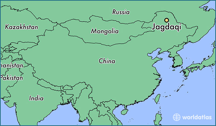 map showing the location of Jagdaqi