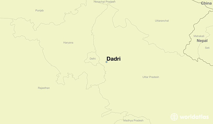 map showing the location of Dadri