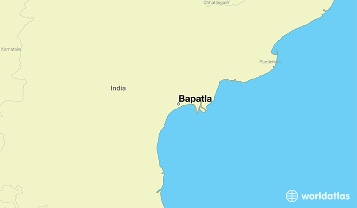 map showing the location of Bapatla