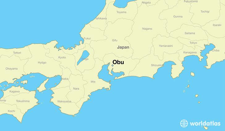 map showing the location of Obu