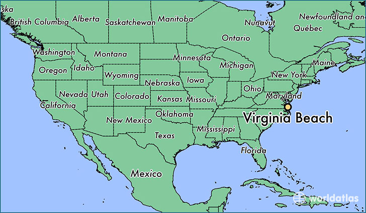 Where Is Virginia Beach Va Virginia Beach Virginia Map