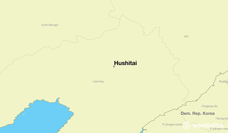 map showing the location of Hushitai
