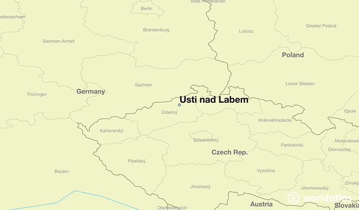 map showing the location of Usti nad Labem