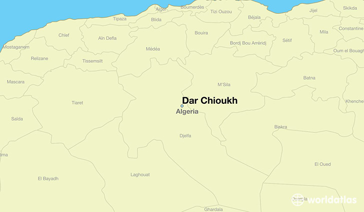 map showing the location of Dar Chioukh