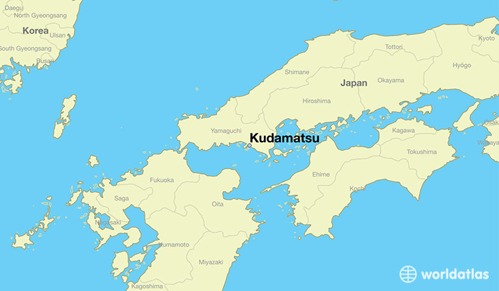 map showing the location of Kudamatsu