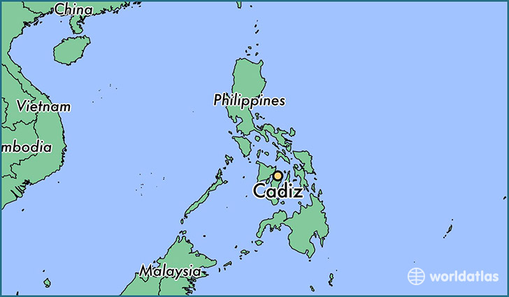 map showing the location of Cadiz