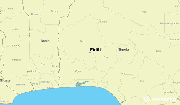 map showing the location of Fiditi