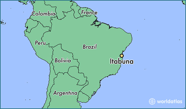 map showing the location of Itabuna