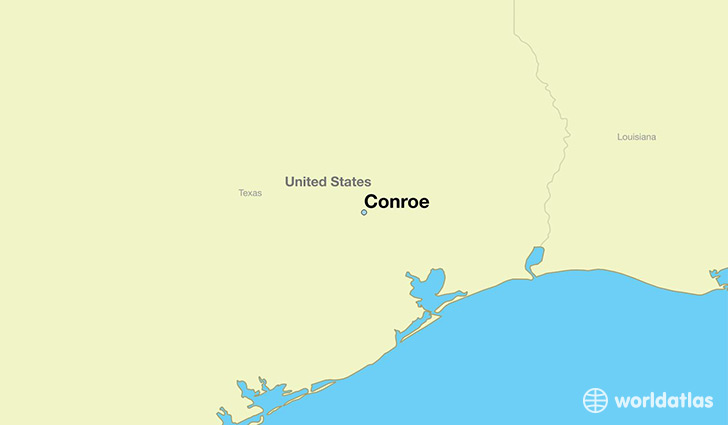 map showing the location of Conroe