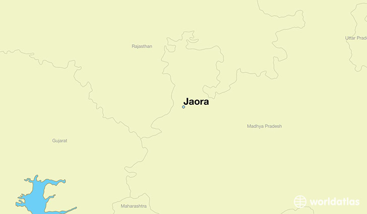 map showing the location of Jaora