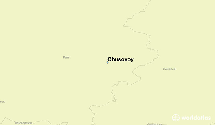 map showing the location of Chusovoy