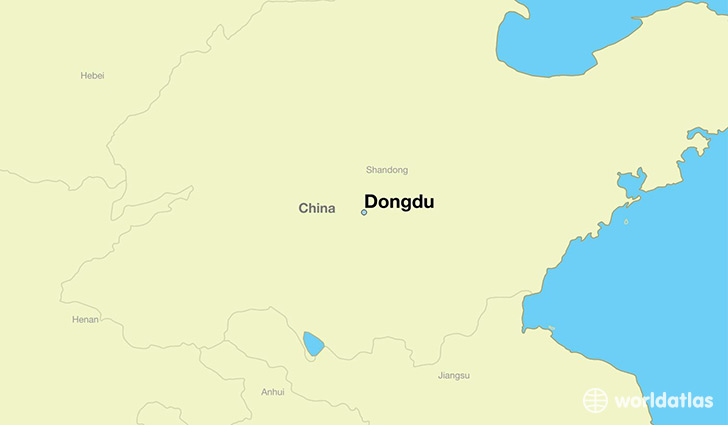 map showing the location of Dongdu