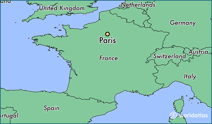 Paris On The World Map Paris World Map