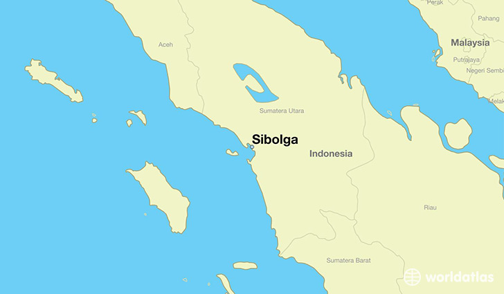 map showing the location of Sibolga