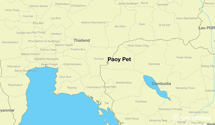 map showing the location of Paoy Pet