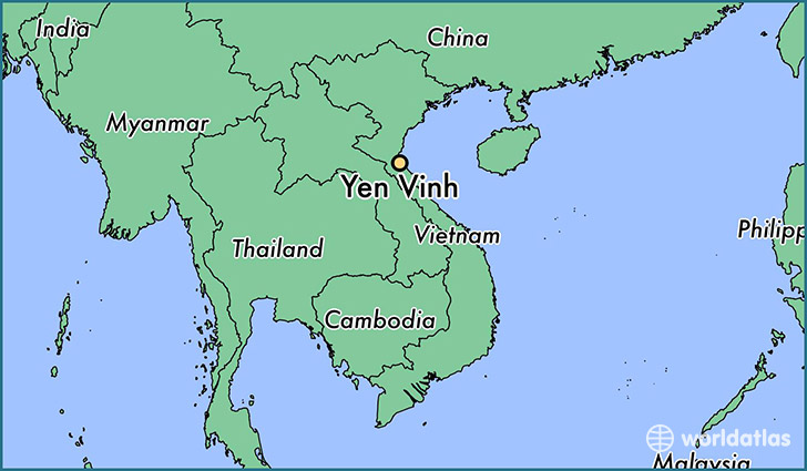 map showing the location of Yen Vinh
