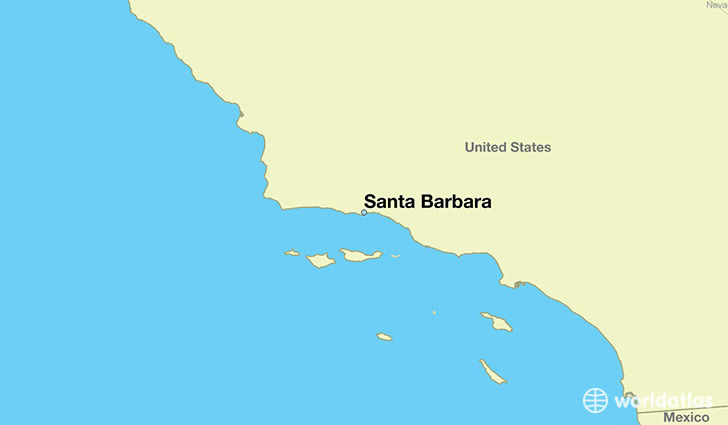 map showing the location of Santa Barbara