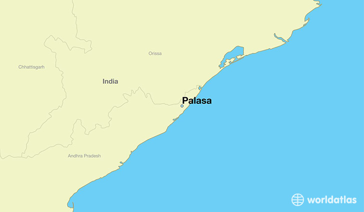 map showing the location of Palasa