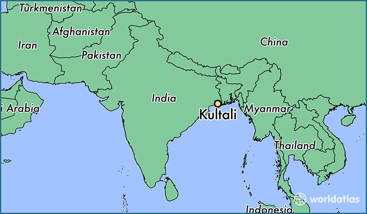 map showing the location of Kultali