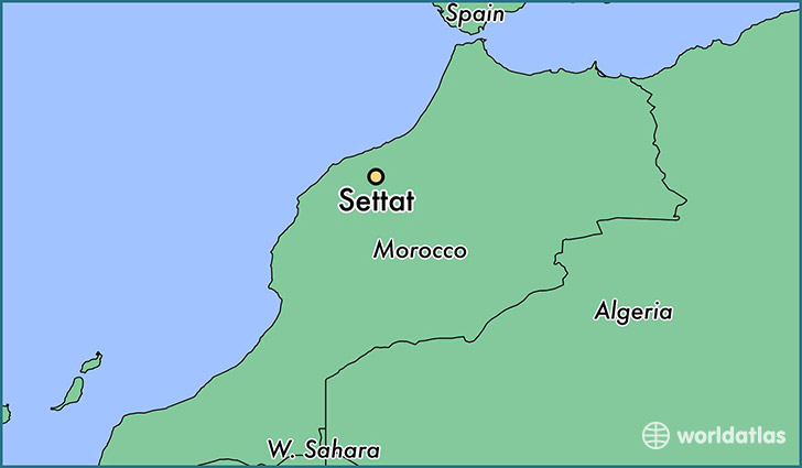 map showing the location of Settat