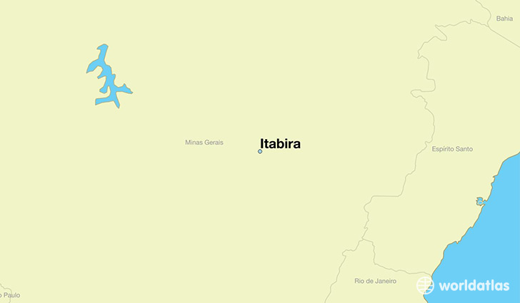 map showing the location of Itabira
