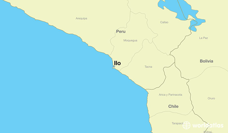 map showing the location of Ilo