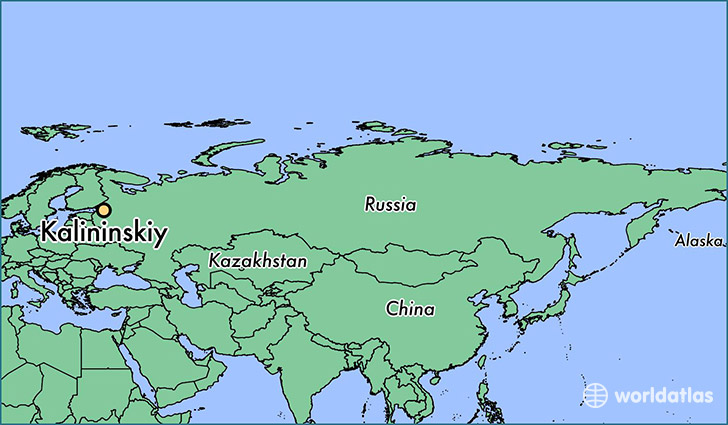 map showing the location of Kalininskiy