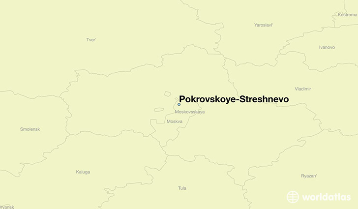 map showing the location of Pokrovskoye-Streshnevo