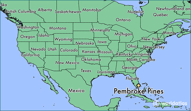 Map Of Pembroke Pines Florida 2018