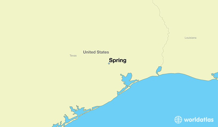 map showing the location of Spring