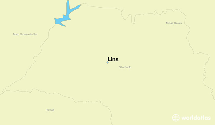 map showing the location of Lins